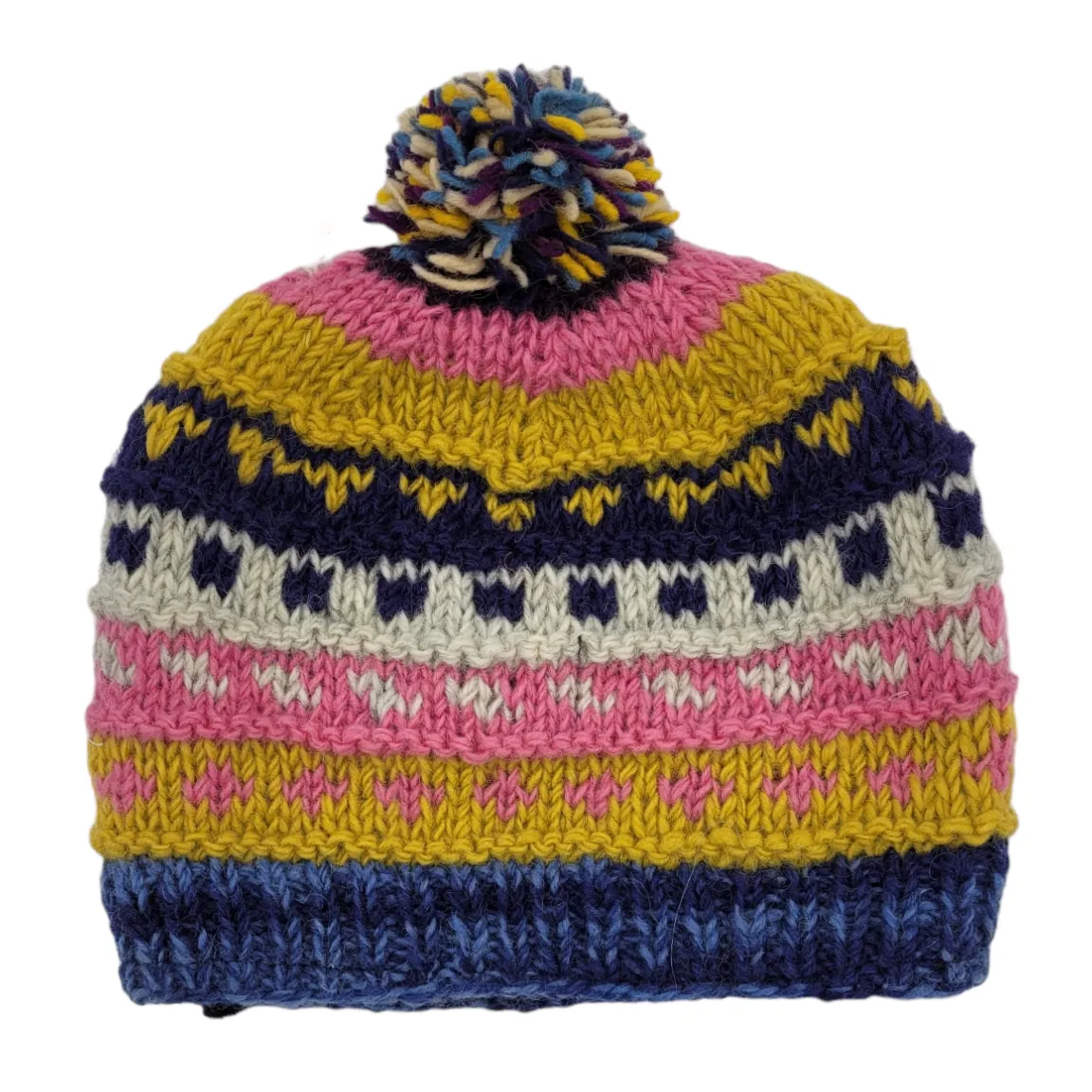 100% Wool Classic Bobble Hat (Adult)