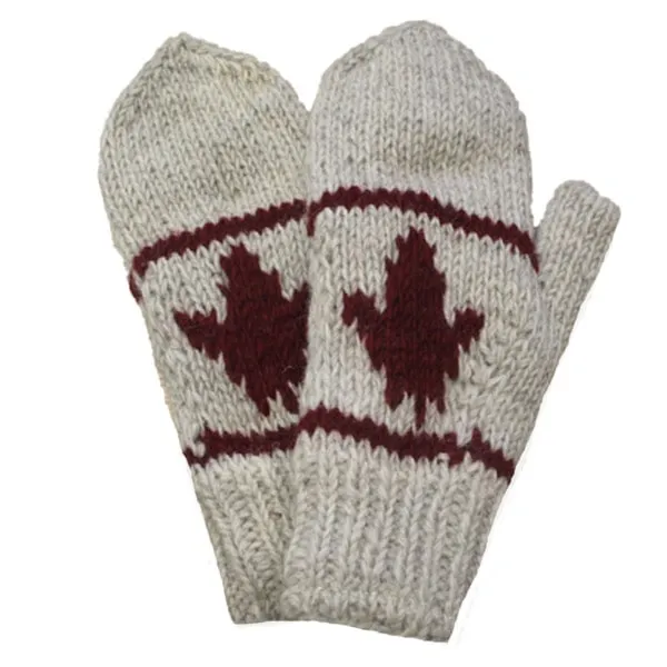 100% Wool Mittens for Men and Women. Fleece Lining. Handmade in Nepal.