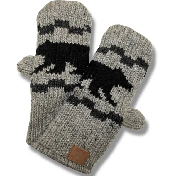 100% Wool Mittens for Men and Women. Fleece Lining. Handmade in Nepal.