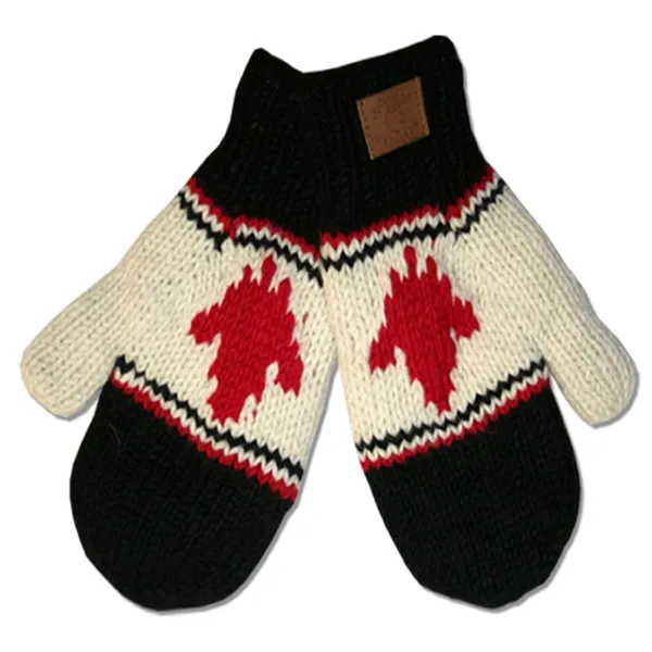 100% Wool Mittens for Men and Women. Fleece Lining. Handmade in Nepal.