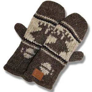 100% Wool Mittens for Men and Women. Fleece Lining. Handmade in Nepal.