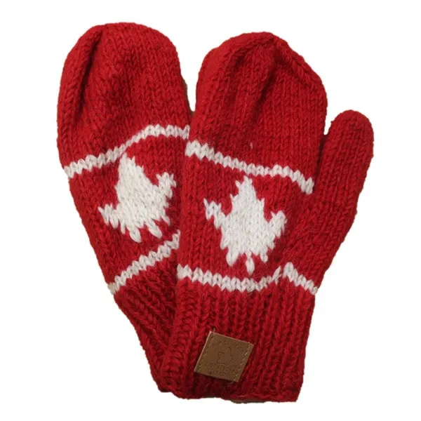 100% Wool Mittens for Men and Women. Fleece Lining. Handmade in Nepal.