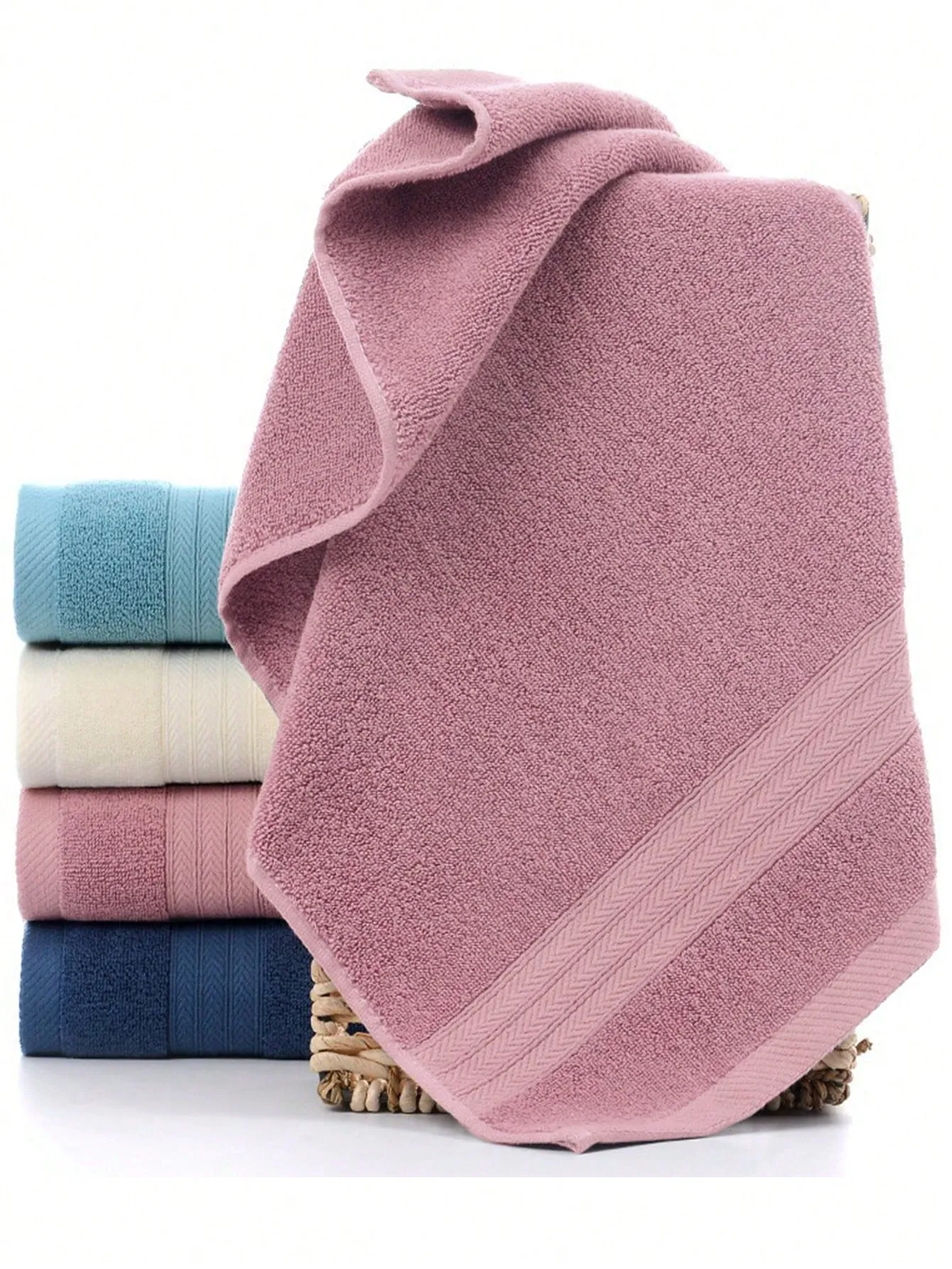 3pcs/Set Comfortable And Skin-Friendly Soft Coral Plush Towel Set, Bath & Home Use, 33*73cm