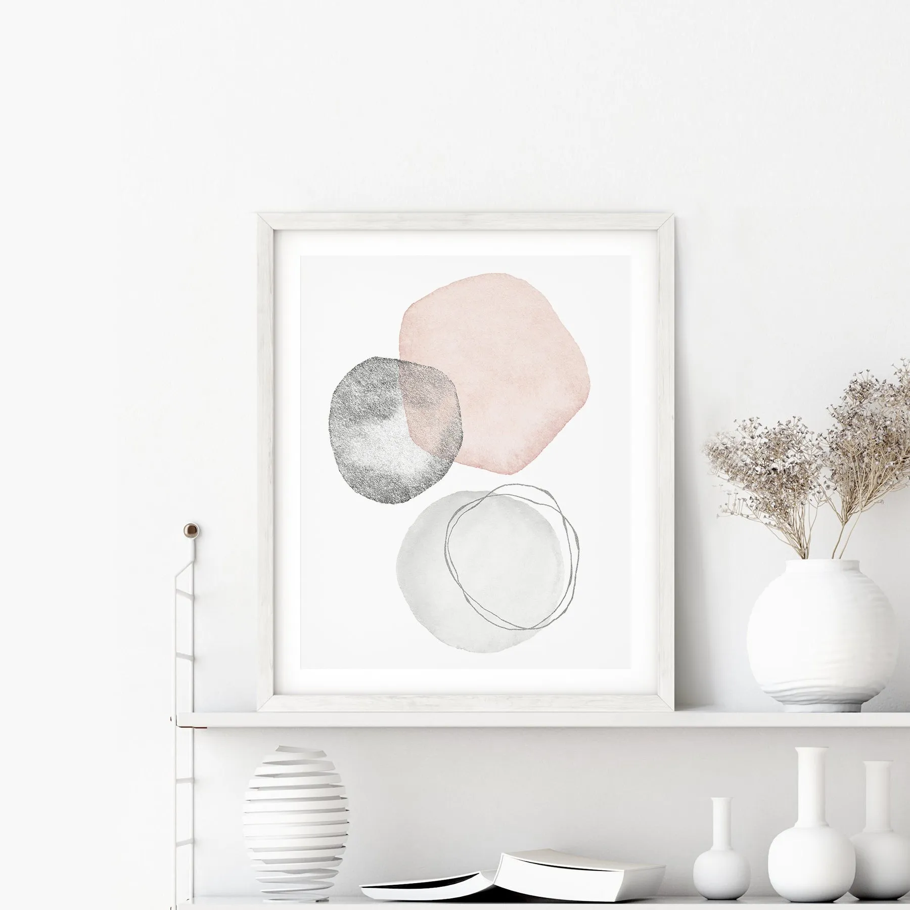 Abstract Geometric Watercolor Art Print