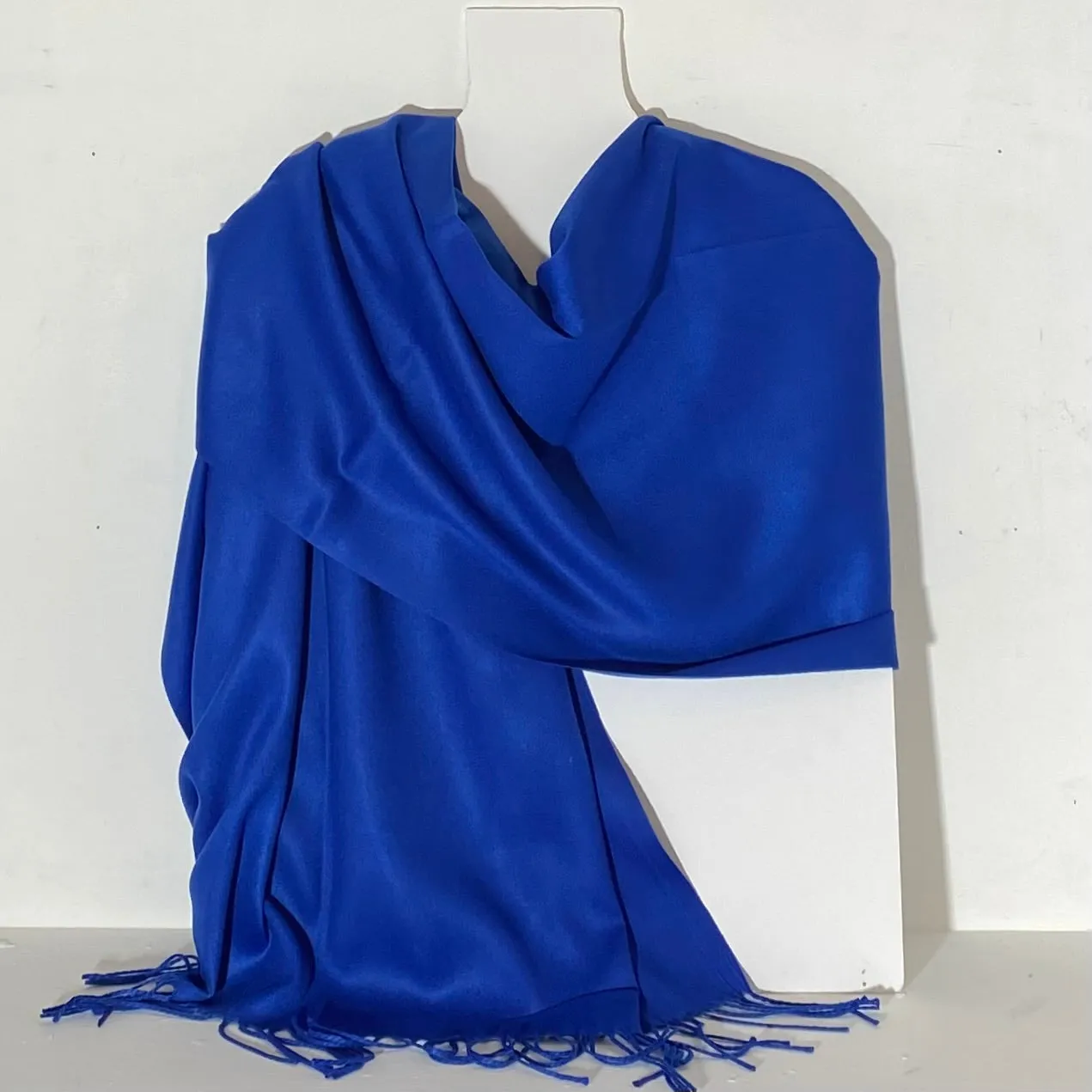 Aggie Cashmere Mix Wrap - Royal