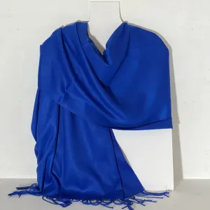 Aggie Cashmere Mix Wrap - Royal