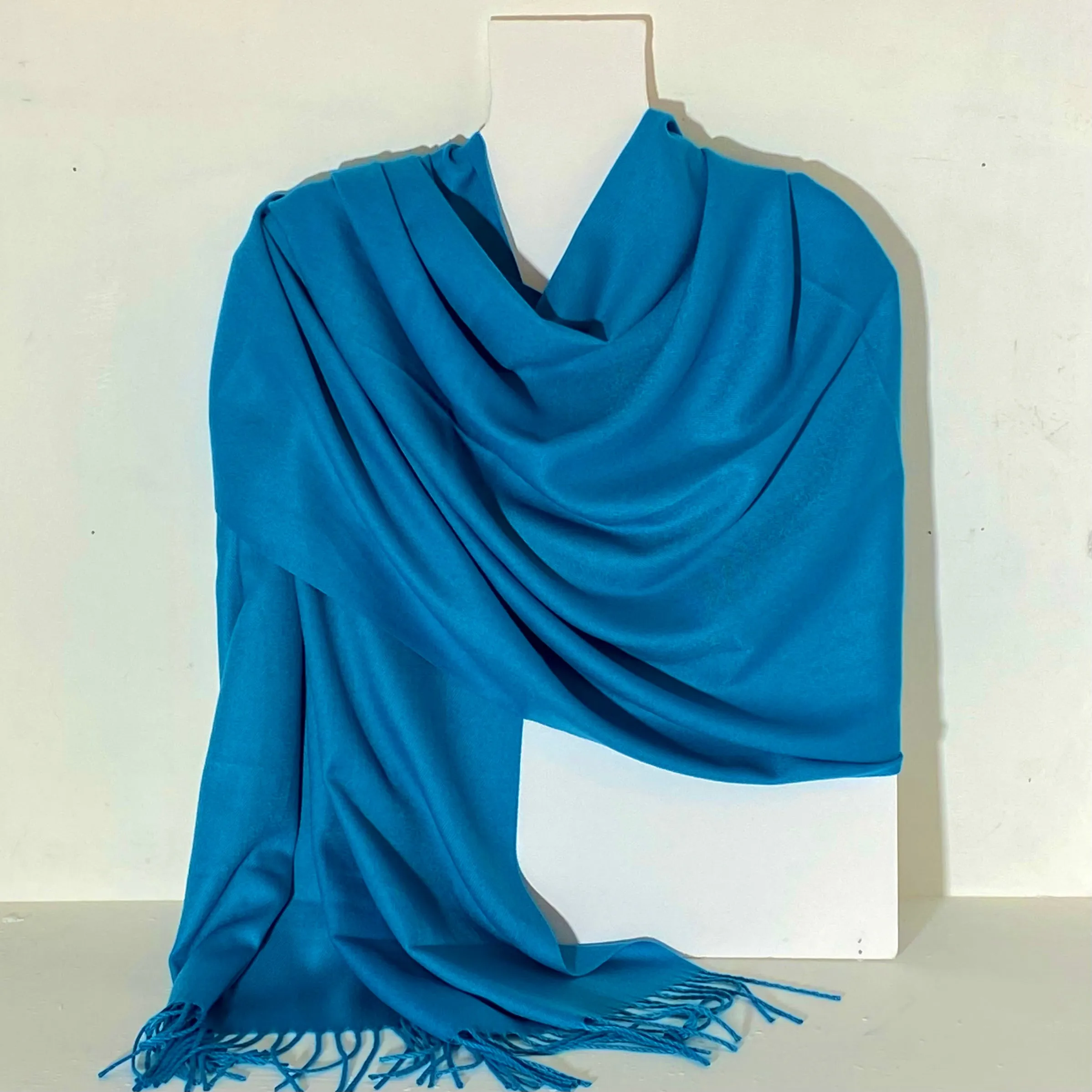 Aggie Cashmere Mix Wrap - Turquoise