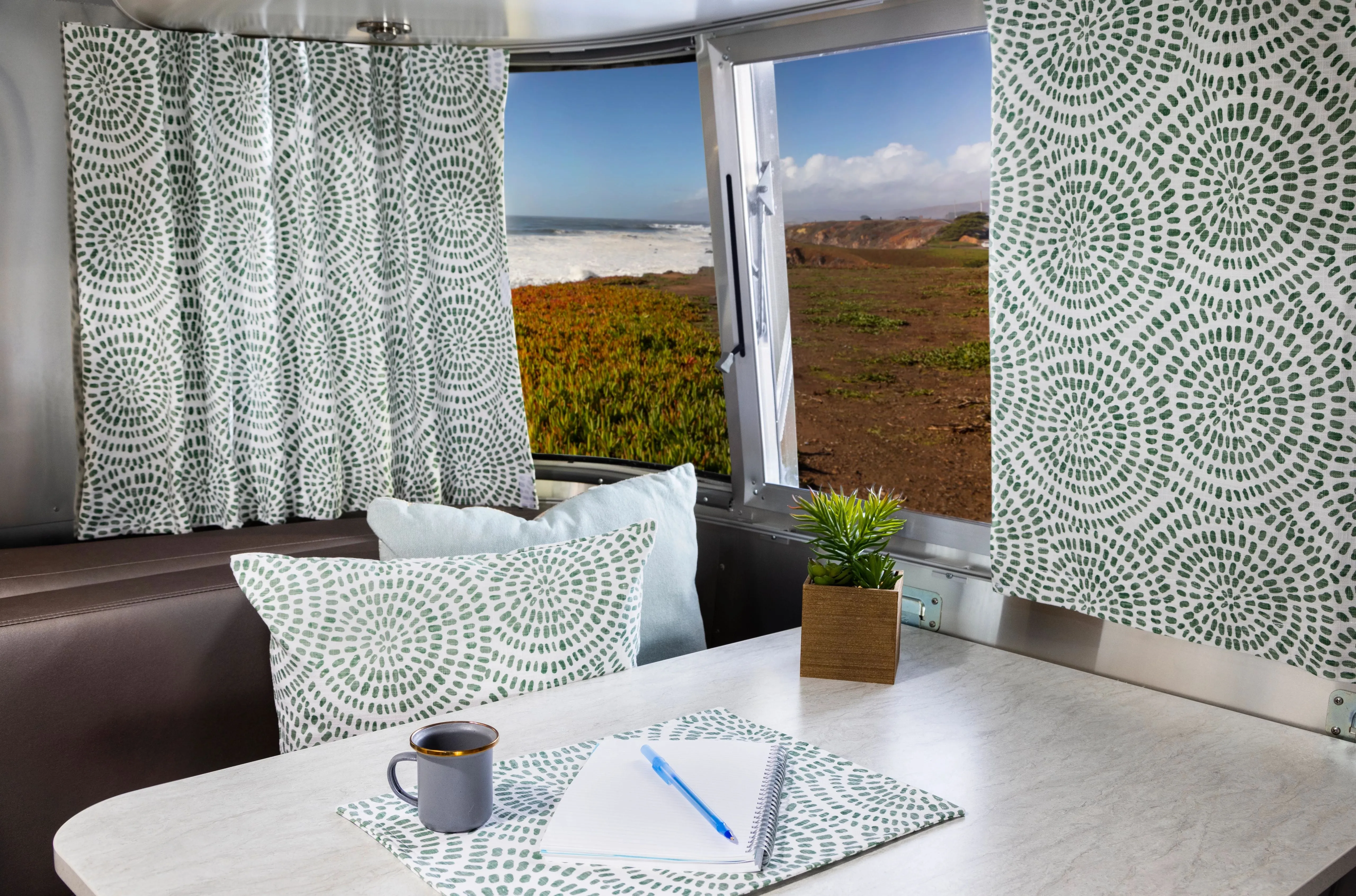 Airstream Printed Custom Curtains for Pottery Barn Travel Trailers