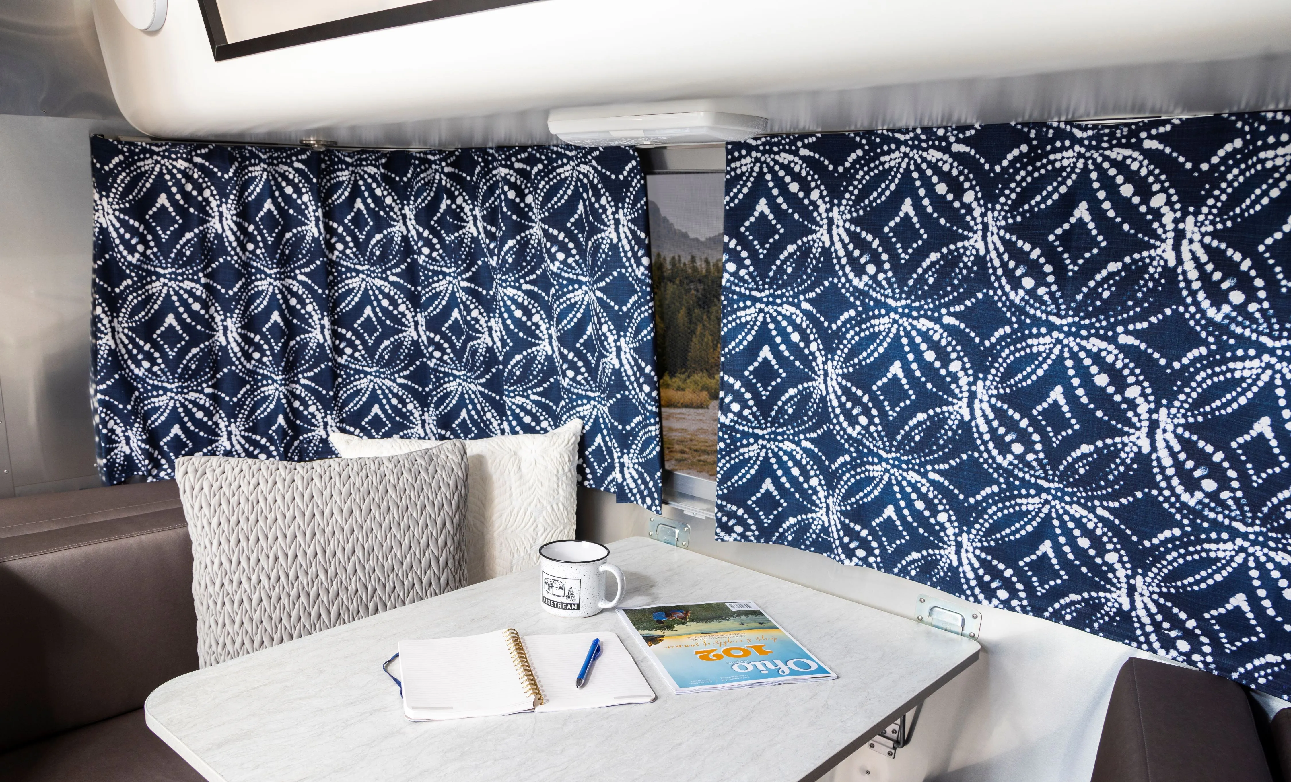 Airstream Printed Custom Curtains for Pottery Barn Travel Trailers