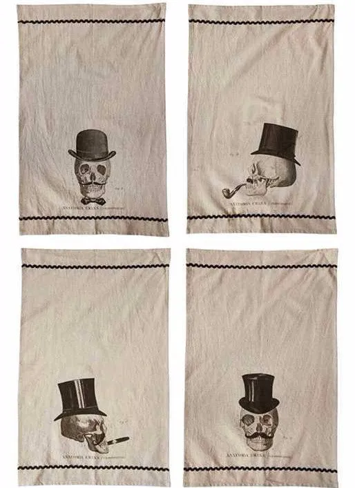 Anatomical Skull Dandies Bar Towels