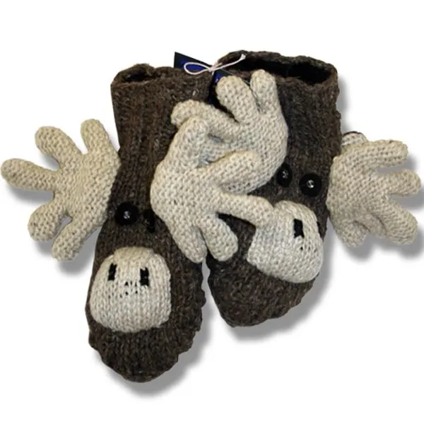 Animal Booties For Kids. 100% wool with fleece Lining, handmade in Nepal.