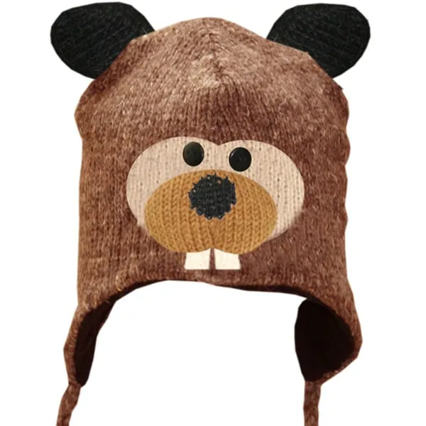 Animal Head Tuques / Hats for Men and Women. 100% Wool with fleece Lining. Handmade in Nepal