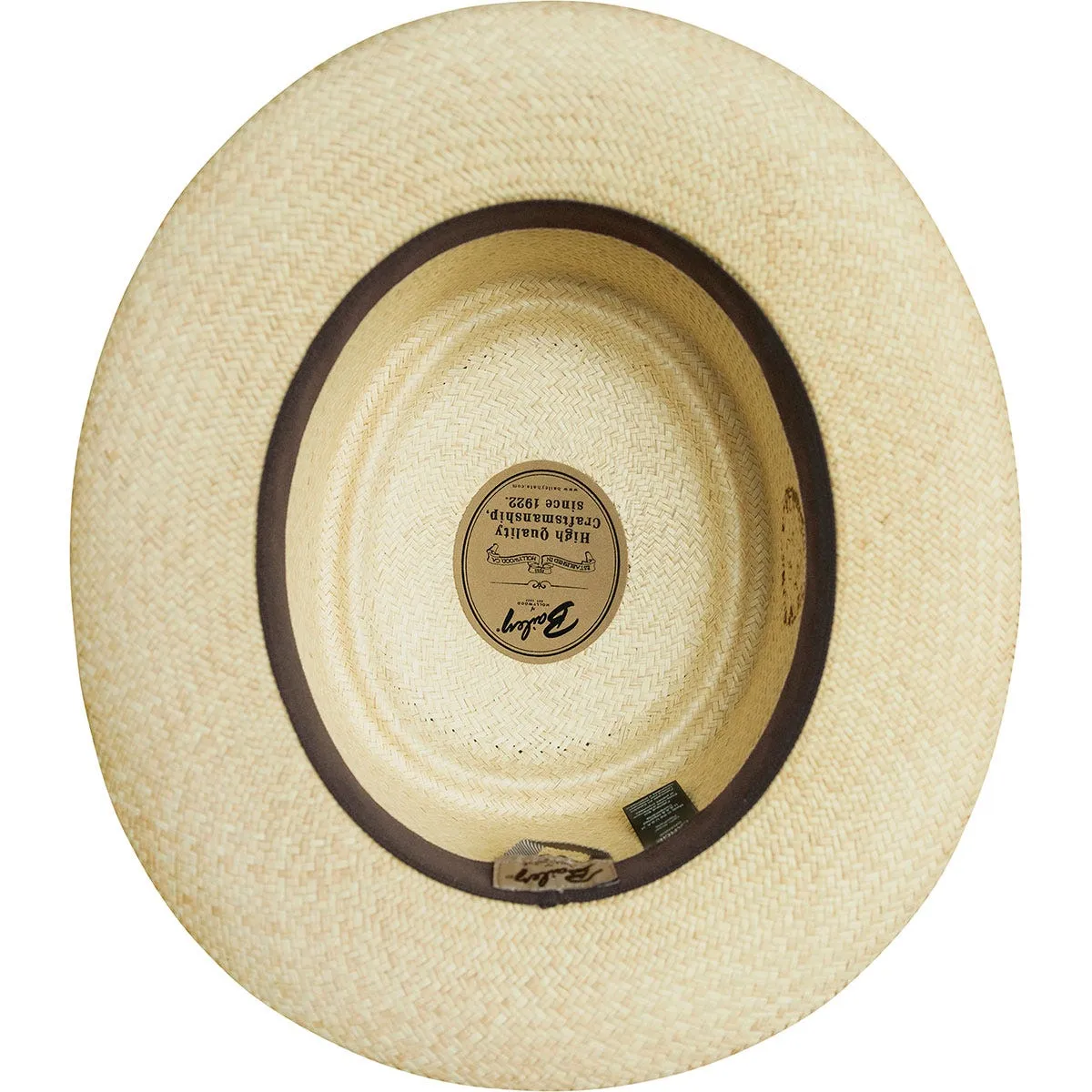 Bailey Creed Large Brim Genuine Panama Pork Pie