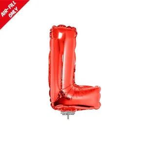 Balloon on Stick - 16" Red Letter L