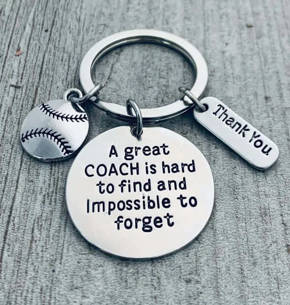 Baseball Great Coach is Hard to Find Keychain