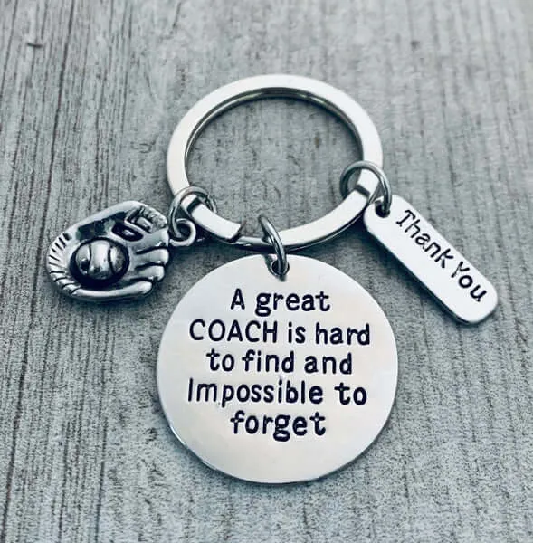 Baseball Great Coach is Hard to Find Keychain