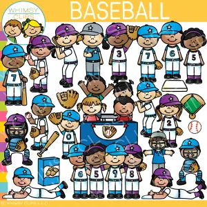 Baseball Kids Clip Art