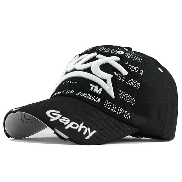 Bat Gaphy Embroidered Snapback Baseball Cap