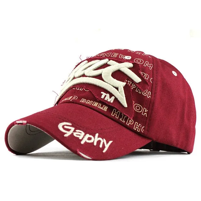 Bat Gaphy Embroidered Snapback Baseball Cap