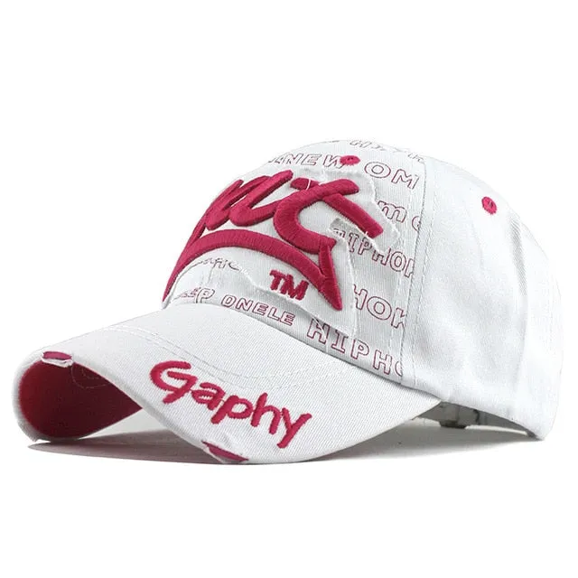 Bat Gaphy Embroidered Snapback Baseball Cap