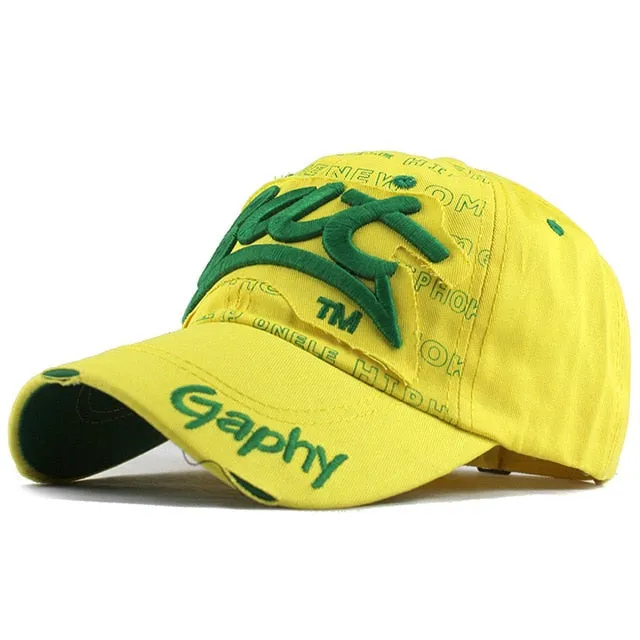 Bat Gaphy Embroidered Snapback Baseball Cap