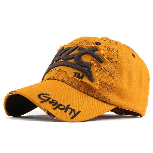 Bat Gaphy Embroidered Snapback Baseball Cap