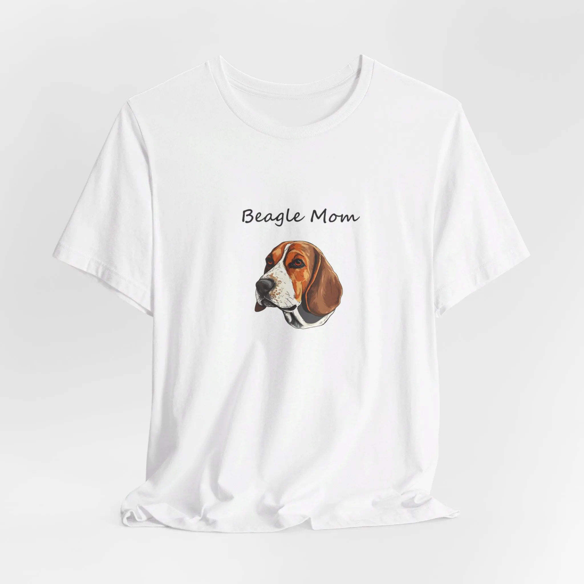 Beagle Headshot Dog Mom Unisex Jersey Tee | Bella Canvas Dog Lover Gift – Perfect Birthday Gift for Her