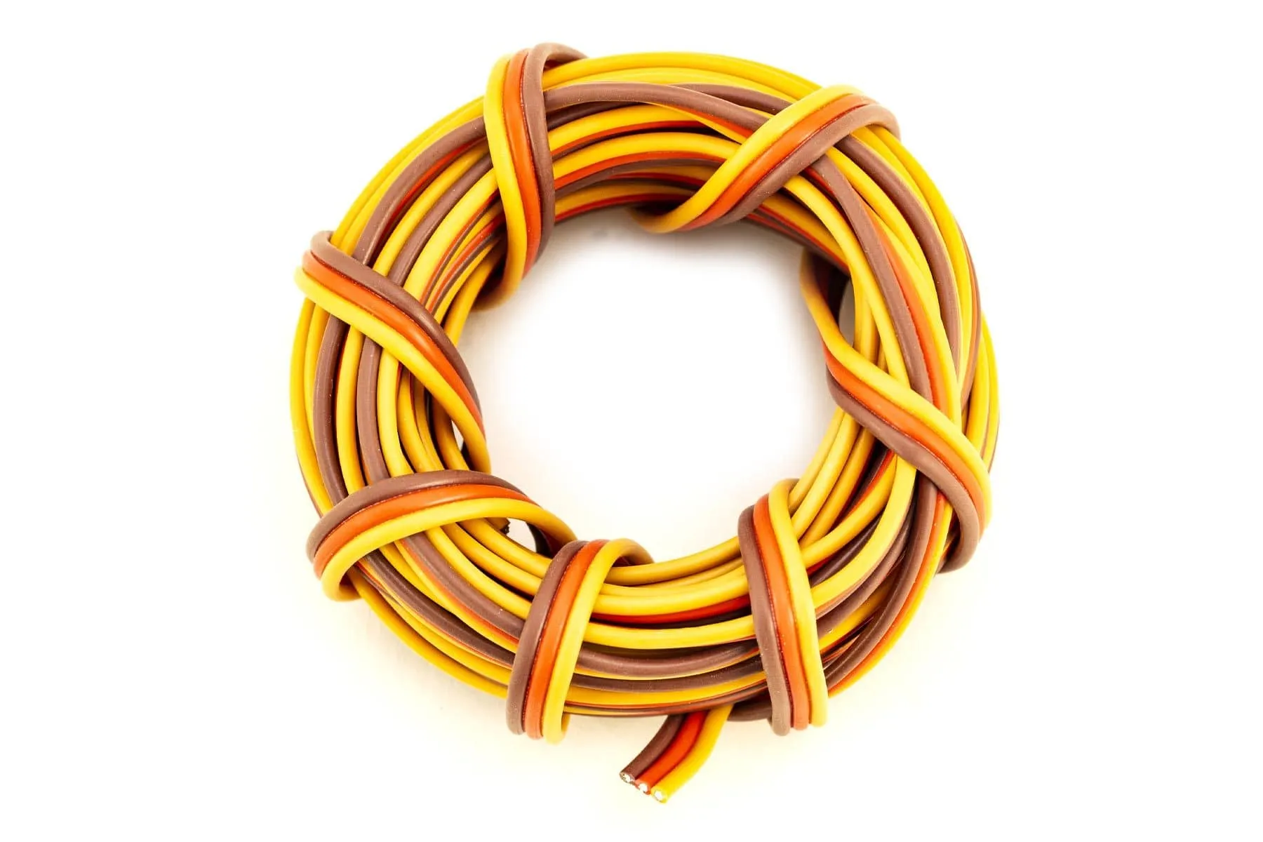 BenchCraft 20 Gauge Flat Servo Wire - Brown/Red/Orange (5 Meters)