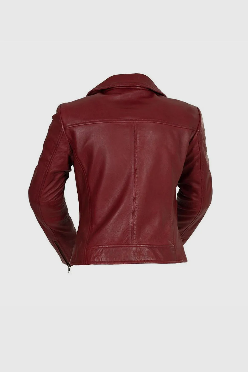 Betsy Womens Fashion Leather Jacket Oxblood (POS)