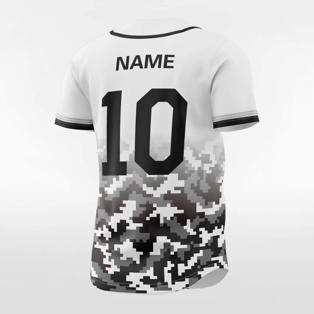 Black Square - Customized Men's Sublimated Button Down Baseball Jersey