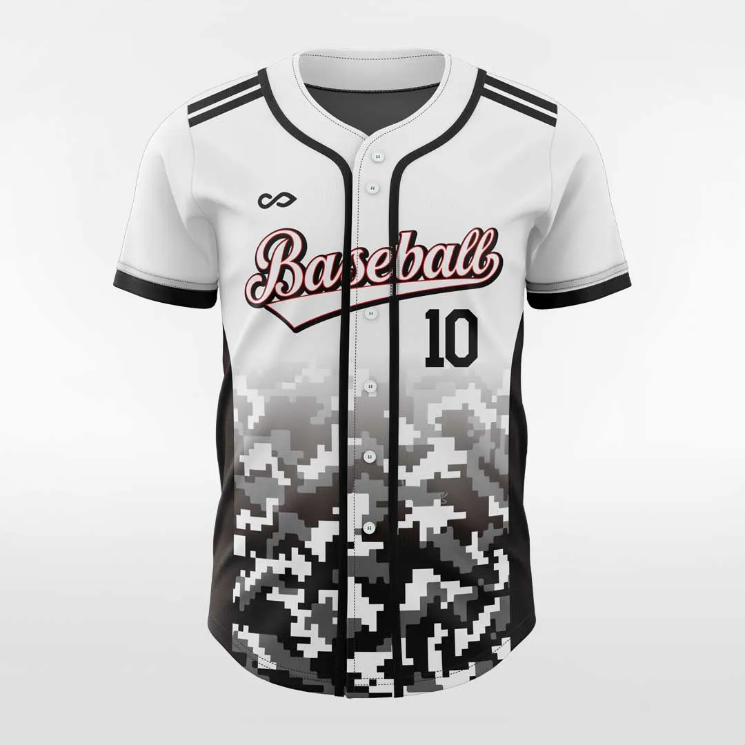 Black Square - Customized Men's Sublimated Button Down Baseball Jersey