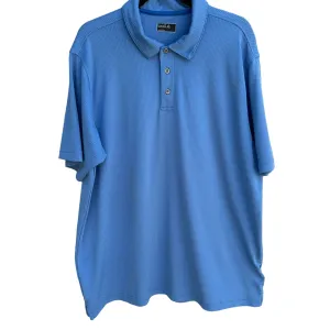 Bollé Mens Blue Performance Moisture Wicking Short Sleeve 3-Button Polo Shirt XL