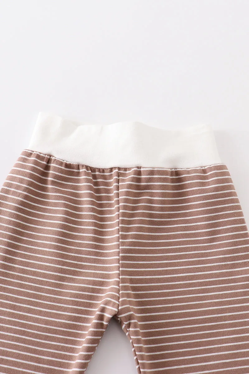 Brown stripe baby 3pc set