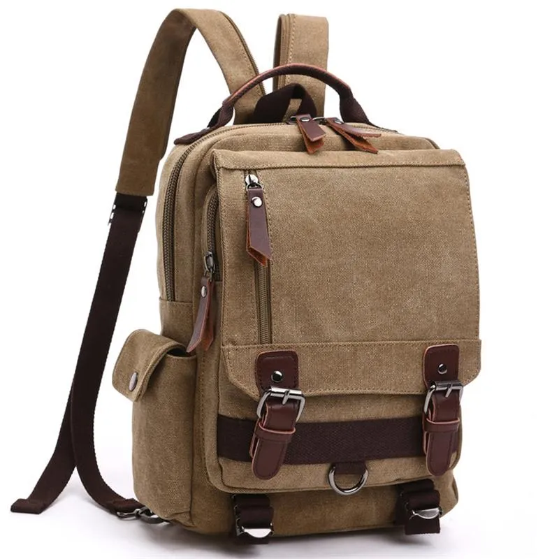 Casual Stylish Canvas Outdoor Adjustable Strap Backpack