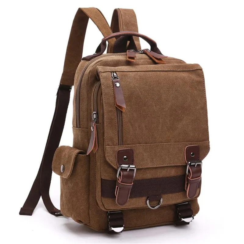 Casual Stylish Canvas Outdoor Adjustable Strap Backpack