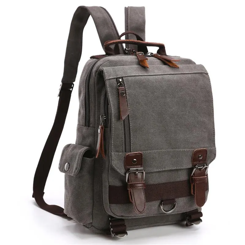 Casual Stylish Canvas Outdoor Adjustable Strap Backpack