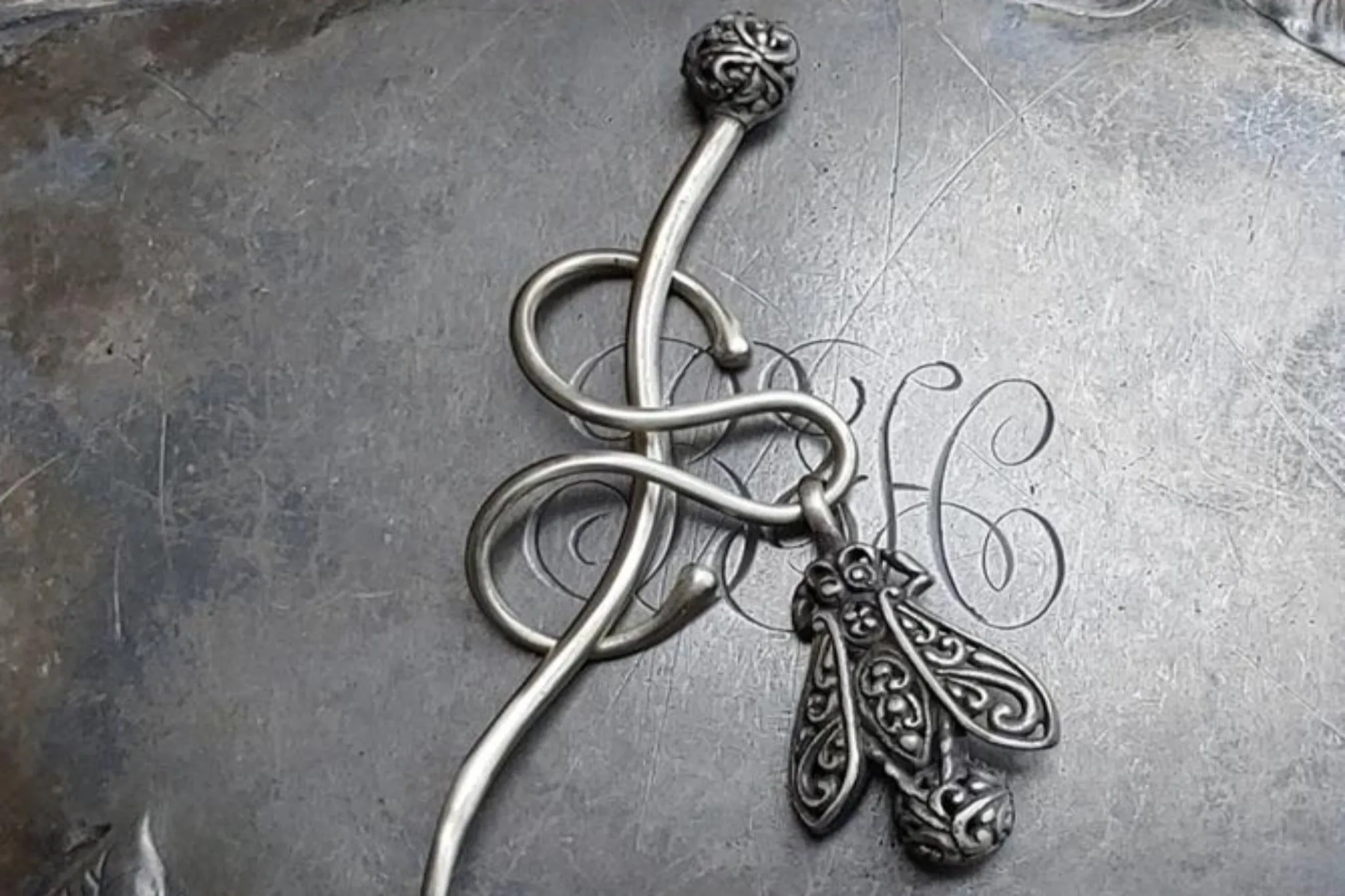 Charm Lock Shawl Pin