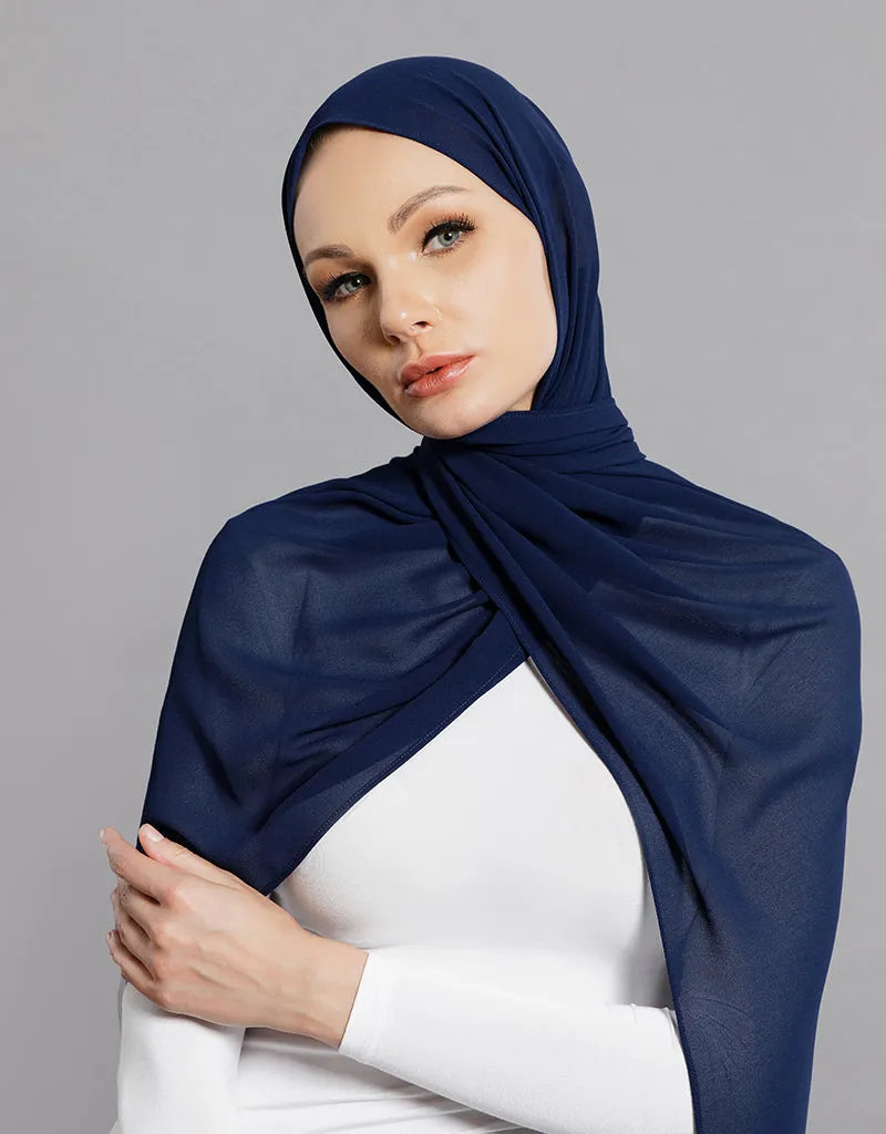 Chiffon Shawl - Shades of Blue