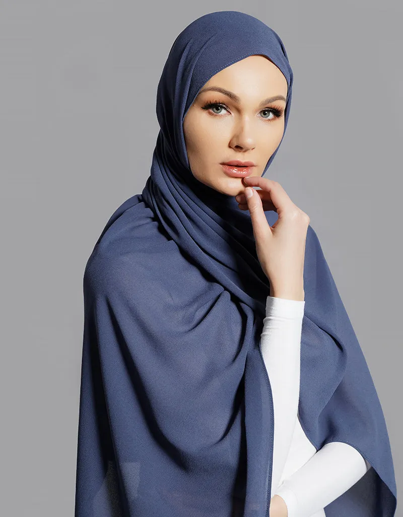 Chiffon Shawl - Shades of Blue