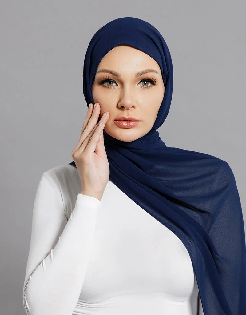 Chiffon Shawl - Shades of Blue