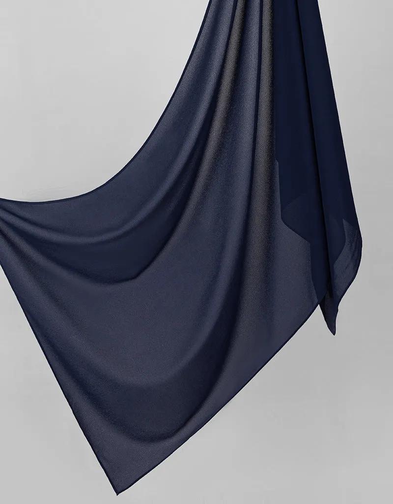 Chiffon Shawl - Shades of Blue