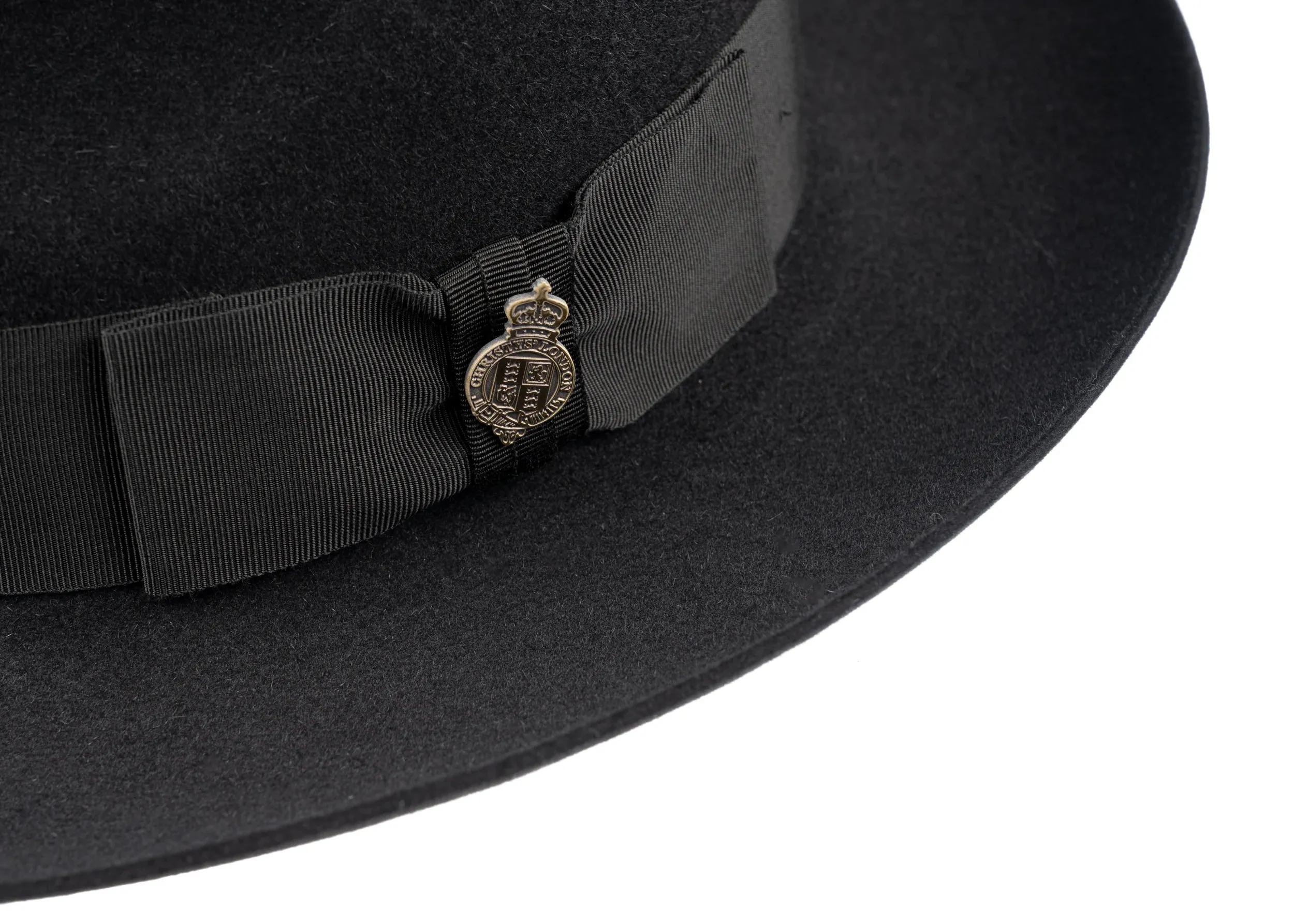 CHRISTYS' Classic Fur Felt Fedora Hat - Black