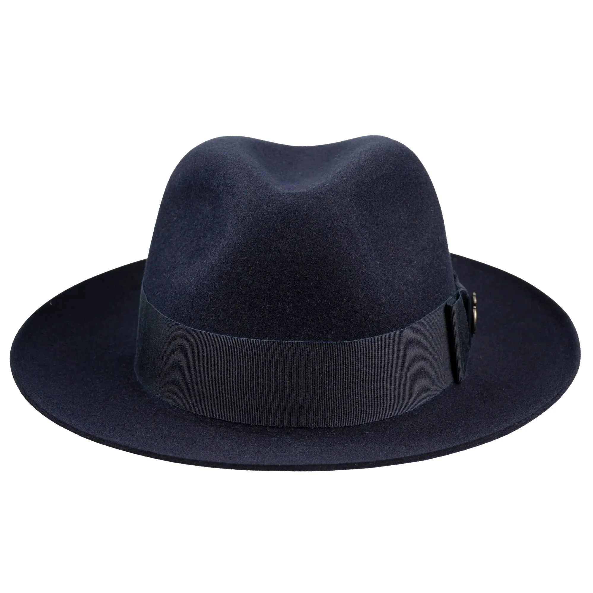 CHRISTYS' Classic Fur Felt Fedora Hat - Navy