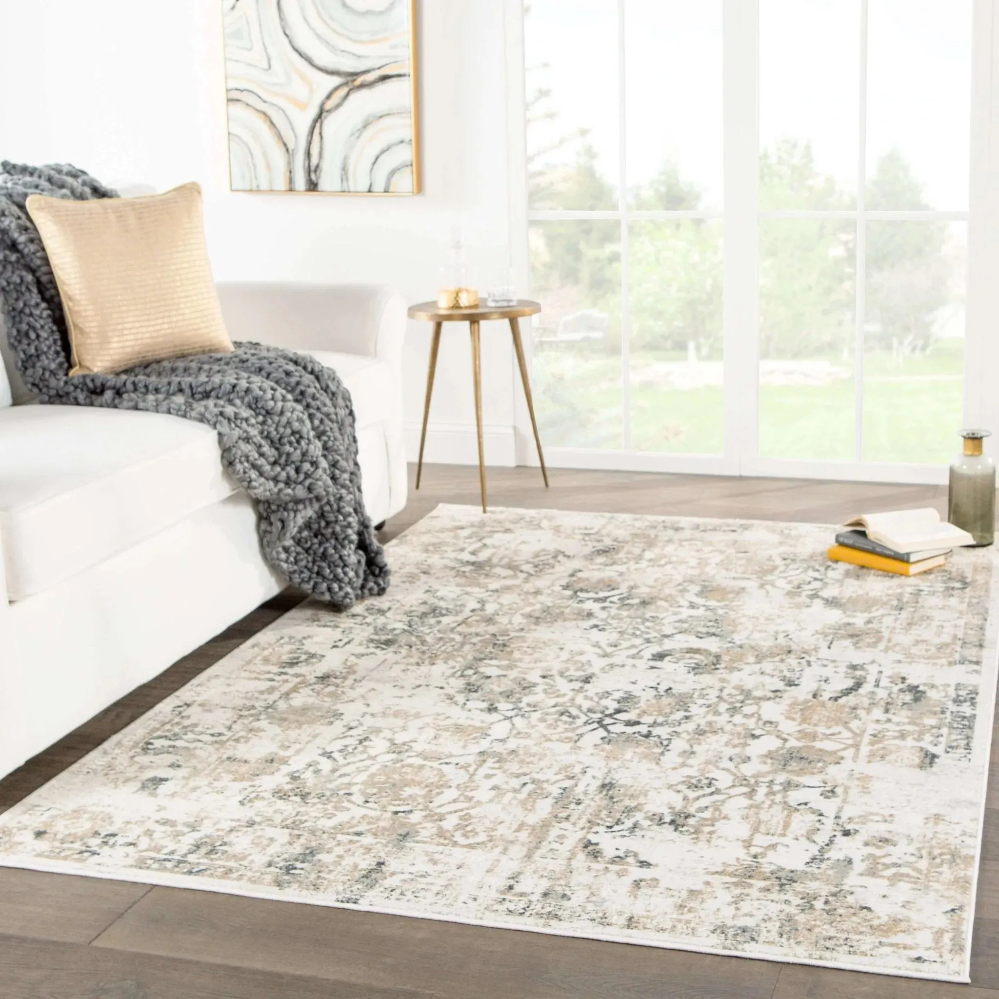 Cirque CIQ16 White Sand/Castlerock Rug