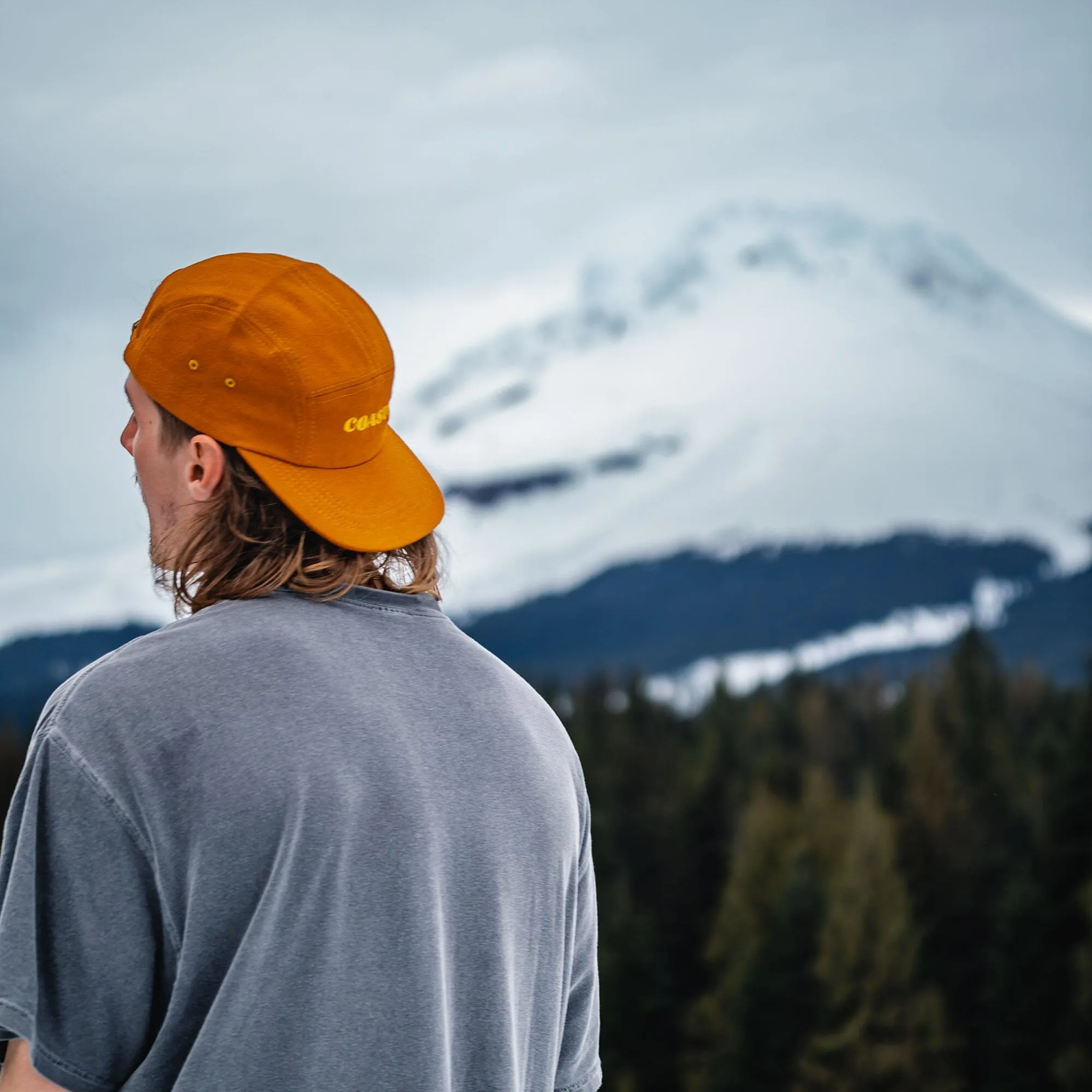 Coastin Brushed Cotton Camp Cap | Orange