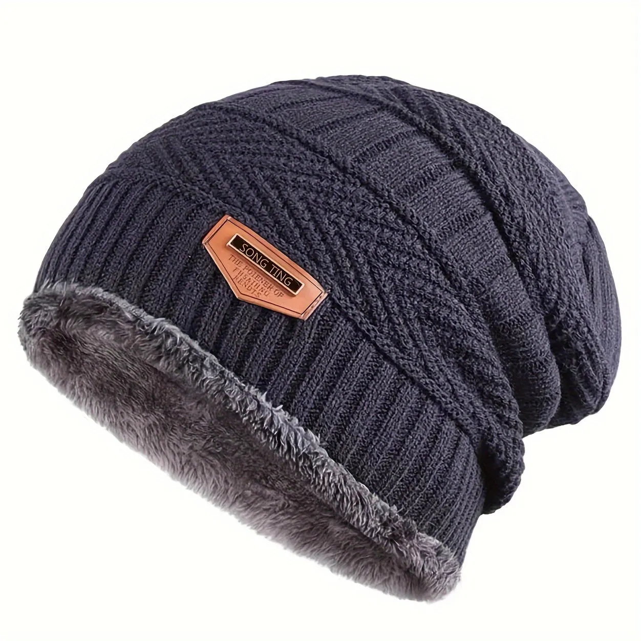 Cozy 1pc Plus Velvet Mens Beanie Perfect Winter Gift