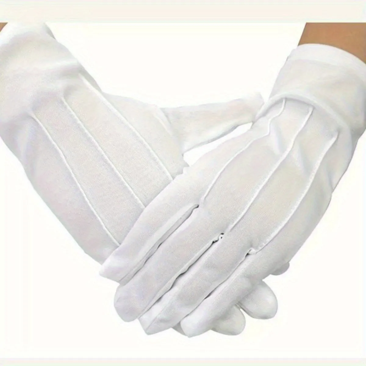 Cozy White Etiquette Gloves for Men and Women