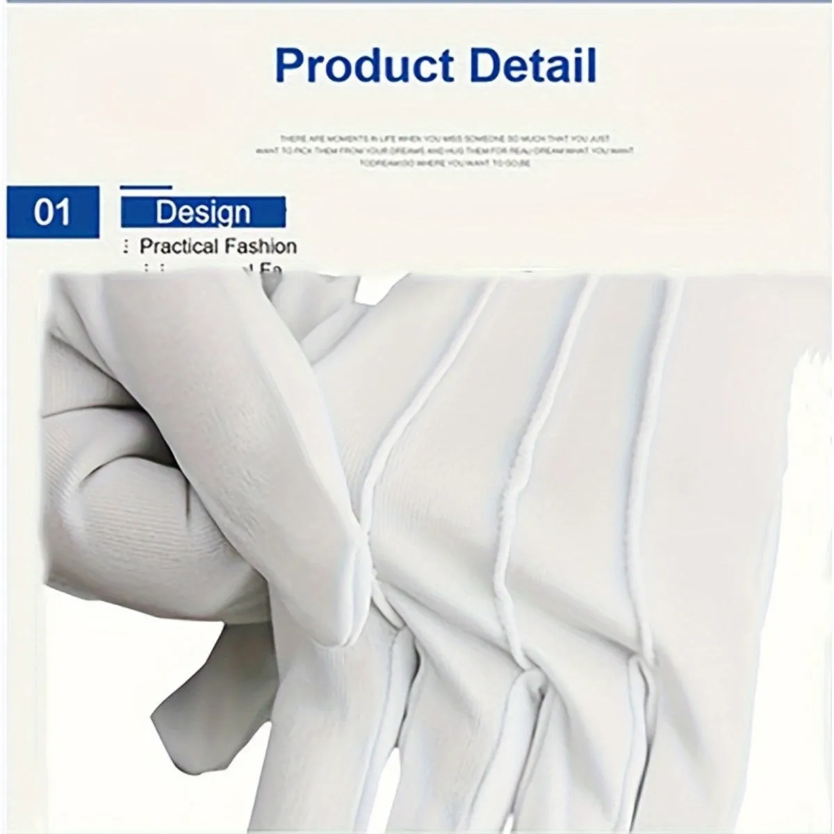 Cozy White Etiquette Gloves for Men and Women