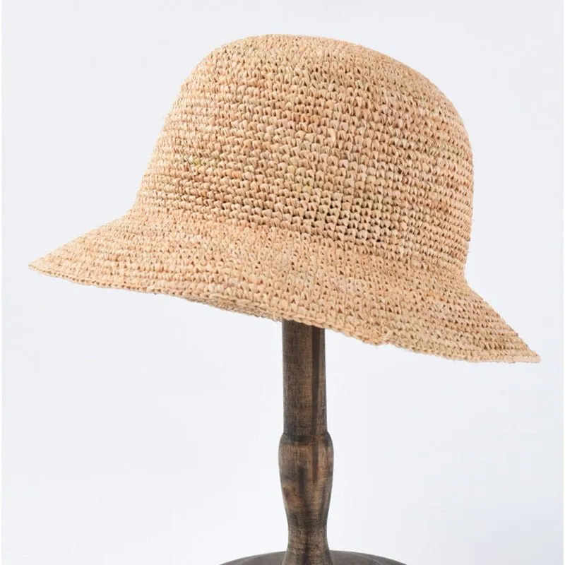 Crochet Bucket Hat With Premium Raffia