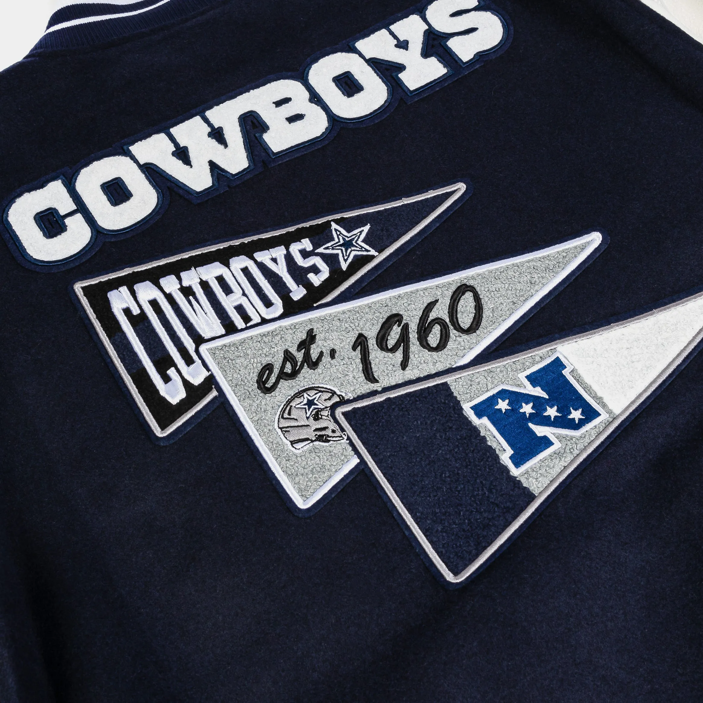 Dallas Cowboys 1960 Varsity Mens Jacket (Navy/White)